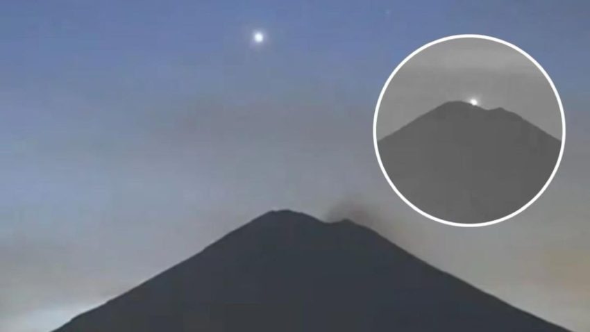 Avistamiento OVNI: captan esfera de luz sobre  el Popocatépetl | Video