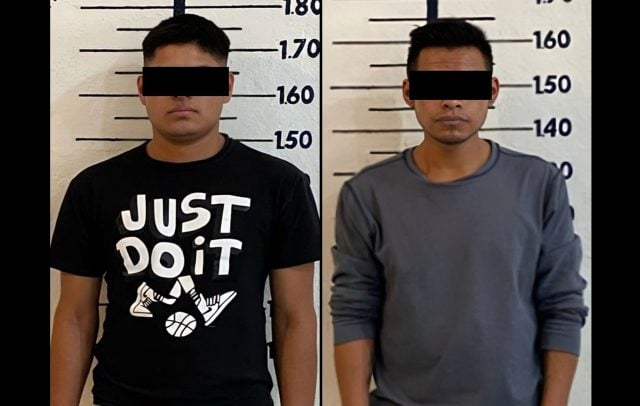 Detienen a dos en posesión de vehículo robado y arma de fuego en San Pedro Cholula