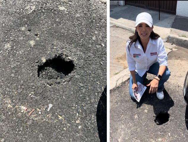 Grace Palomares denuncia obras inconclusas y escasez por Agua de Puebla