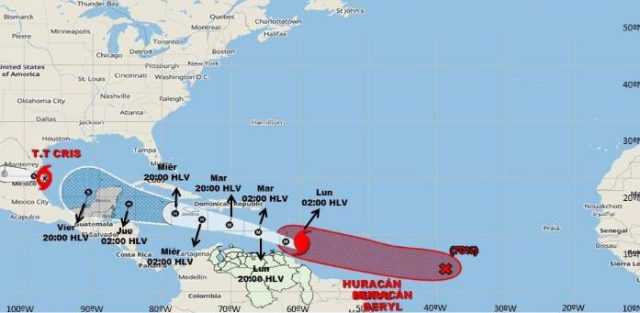 Huracán Beryl: Venezuela activa Sistema Nacional de Gestión de Riesgos ante lluvias variables