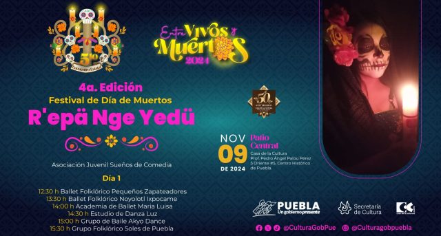 Cultura Puebla presenta cuarta edición del Festival de Día de Muertos “R’epä Nge Yedü”