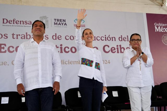 Sheinbaum inicia construcción del Parque Ecoturístico «La Ceiba» en Palenque, Chiapas