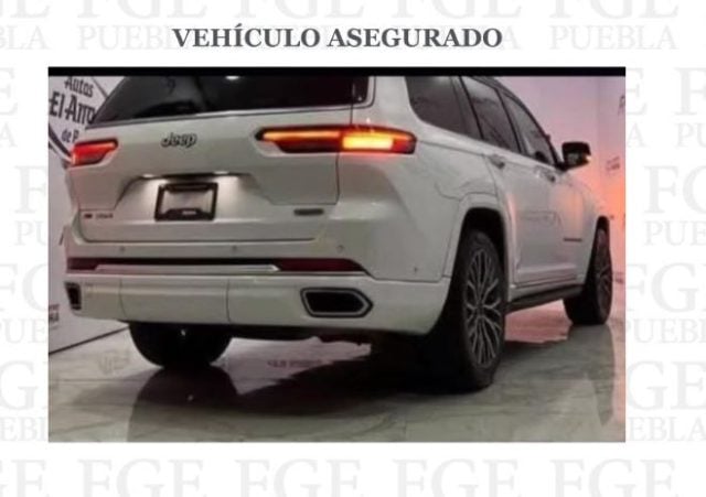 Fiscalía de Puebla finalmente asegura Grand Cherokee supuestamente robada en Cuautitlán