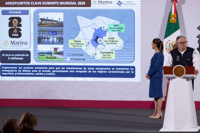 Gobierno de México anuncia remodelación del AICM para recibir el Mundial de Futbol 2026