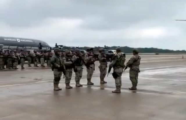 Sedena despliega 180 guardias nacionales para reforzar seguridad de Tabasco