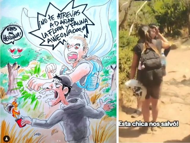 El incendio que no fue gracias a un acto heroico: Mujer detuvo el fuego y se viralizó por su valiente reacción