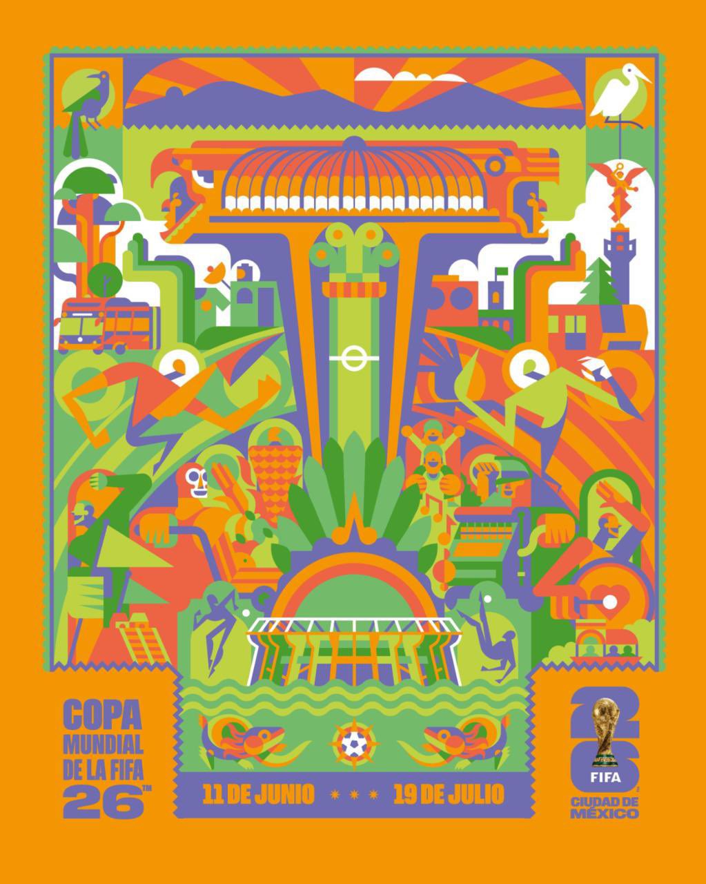 La CDMX muestra su esencia en el póster oficial del Mundial 2026