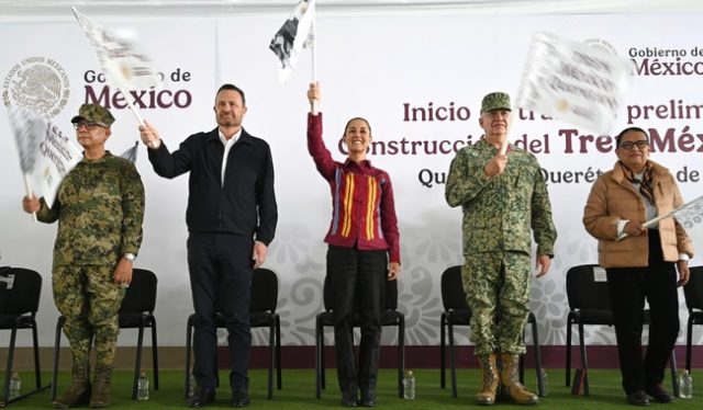 Sheinbaum da inicio a obras del Tren México-Querétaro