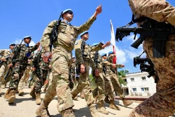 desfile fuerzas onu líbano xinhua