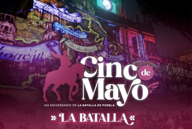 Conmemora Gobierno de la Ciudad la Batalla de Puebla con video mapping