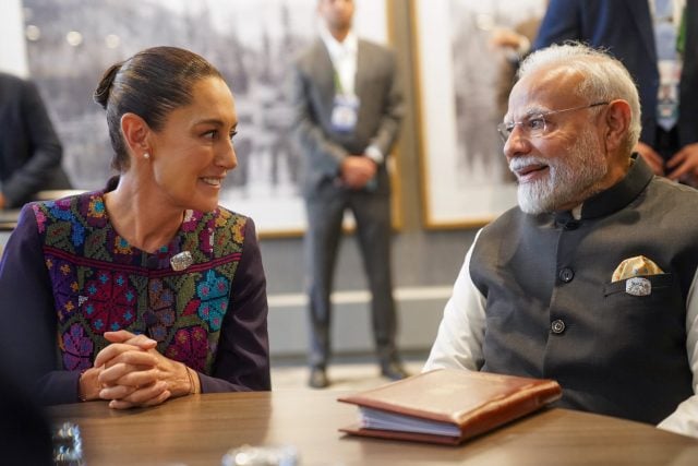 Sheinbaum y Modi acuerdan fortalecer cooperación tecnológica entre México e India