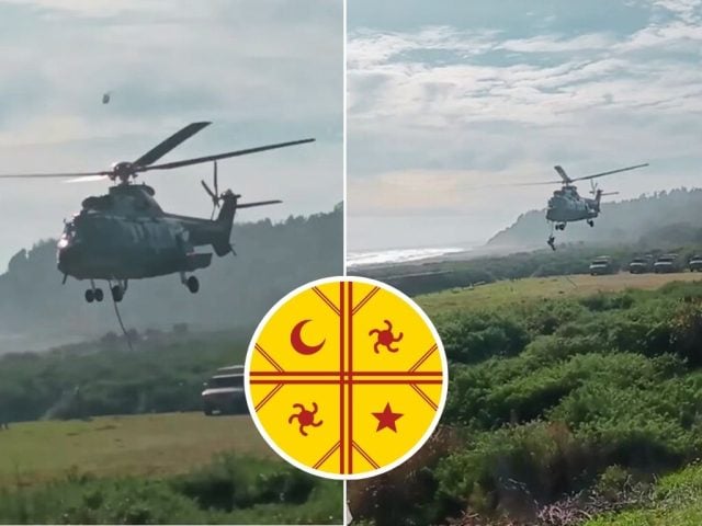Con fusiles y helicóptero: Denuncian profanación militar de espacio sagrado mapuche