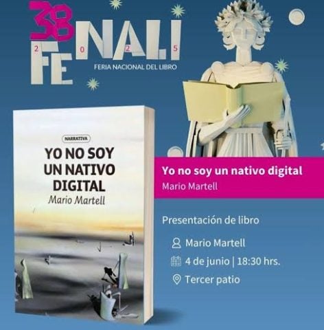 Mario Martell presenta «Yo no soy un nativo digital» en la Fenali BUAP 2025