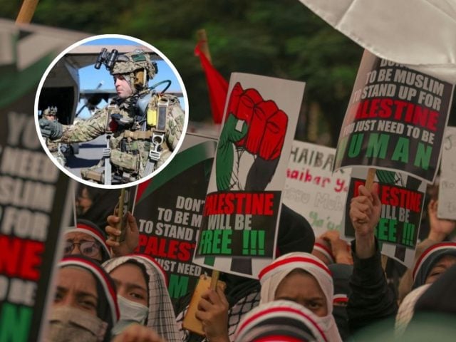 “¡Solidaridad con Palestina!”: Exigen cortar lazos militares con Israel y EE.UU. y detener los ejercicios bélicos “Estrella Austral”
