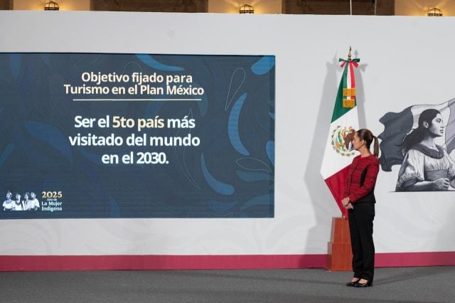 Convertir a México en el quinto país más visitado del mundo para 2030: Claudia Sheinbaum