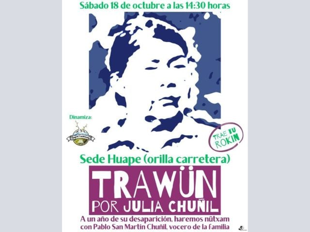 Mapuche Lavkenche Communities Join the Call for National Mobilization on November 8 for Julia Chuñil