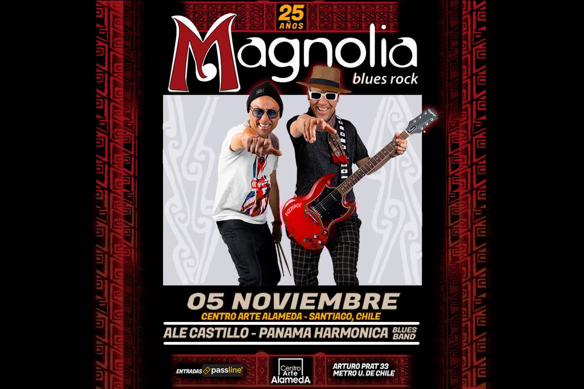 Santiago: Banda diaguita Magnolia Blues Rock celebra 25 años de carrera en Centro Arte Alameda