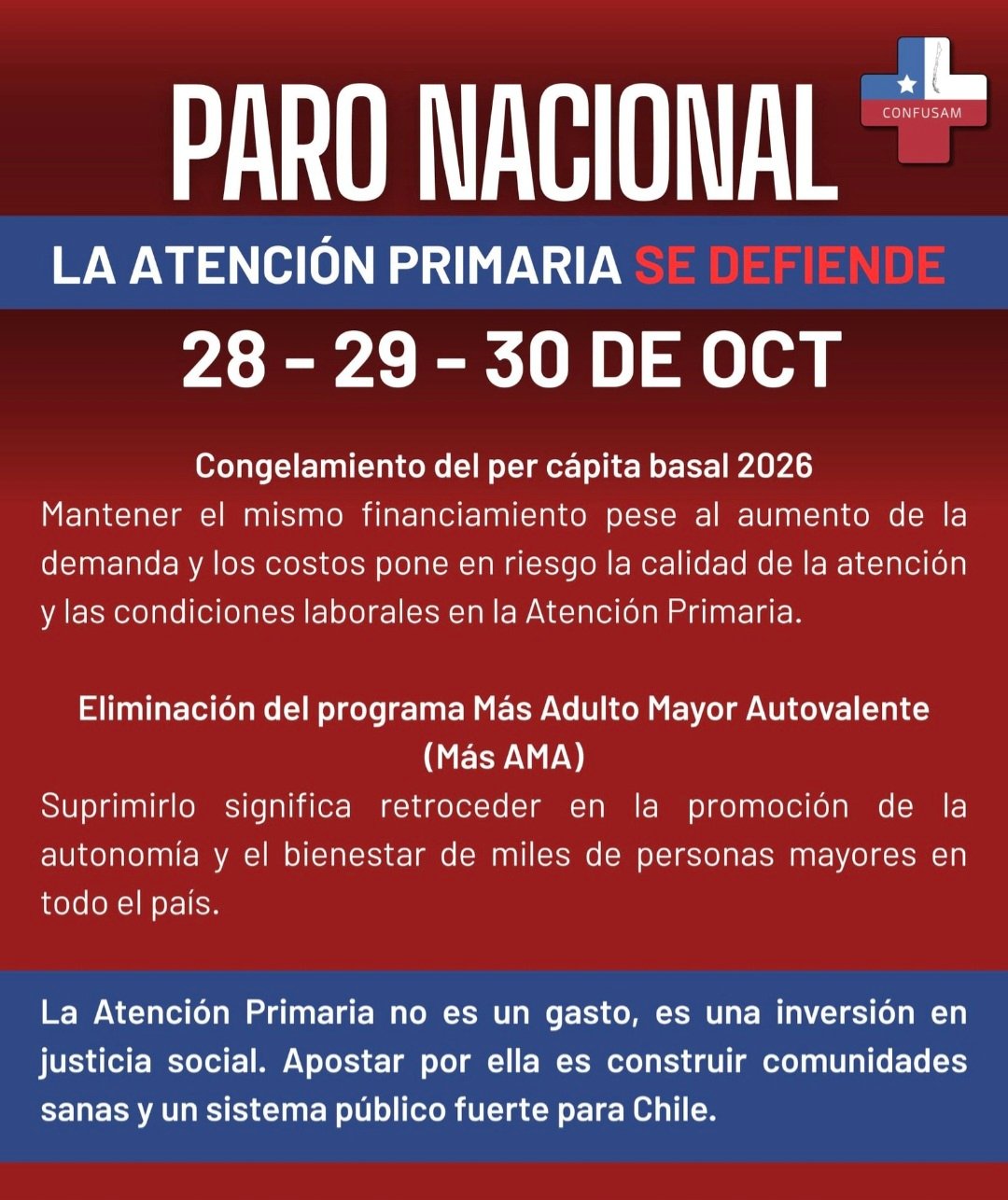 Confusam Demands Increased Funding of $1,000 Per Registrant Amidst National Health Strike