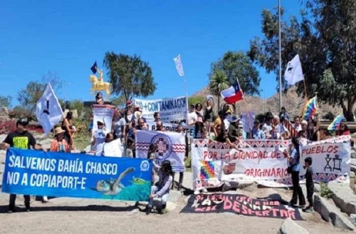 Copiapó: Marcha por la vida en defensa de Bahía Chasco amenazada por el megaproyecto Copiaport-E