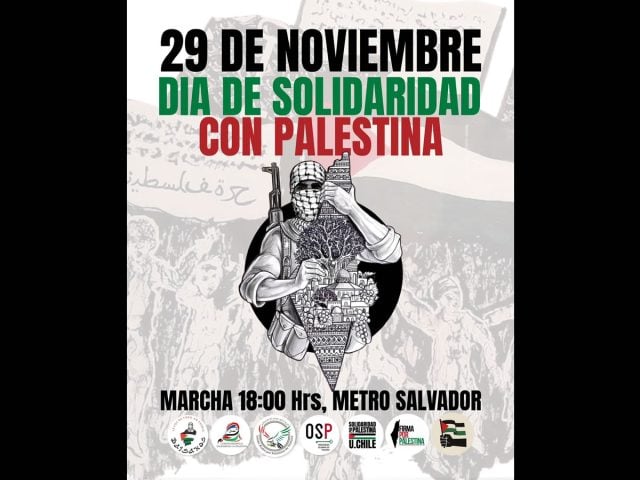 Santiago Calls for March in Solidarity with the Palestinian People on International Solidarity Day