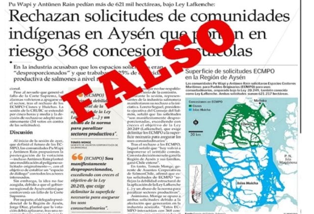 “Es una tergiversación, una noticia falsa”: Desmienten publicación de El Mercurio sobre Espacios Costeros de comunidades de Aysén