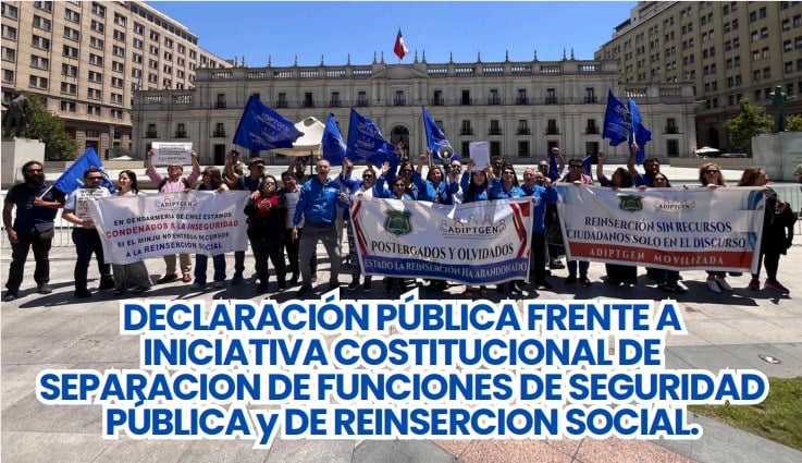 No uniformados de Gendarmería afirman que reforma anunciada por el Presidente busca “proscribir a las asociaciones de funcionarios”