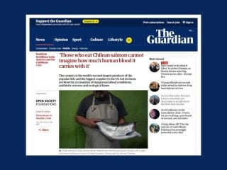 investigación de The Guardian sobre el salmón chileno