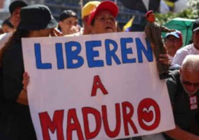 Miles marcharon en Venezuela para exigir la liberación de Maduro, a un mes de su secuestro