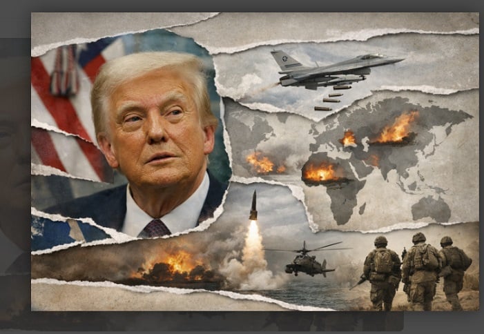 Recuerdan día que Trump dijo en campaña que «no habría ninguna guerra bajo su mandato»: Hoy lleva 7 países bombardeados y guerra con Irán