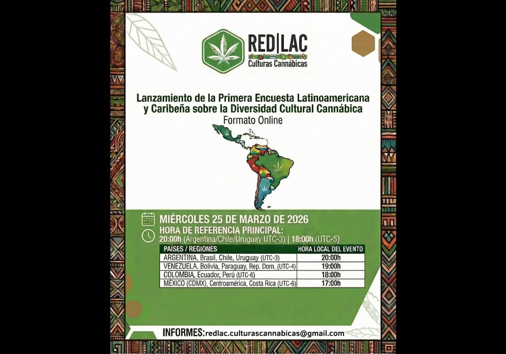 Lanzan Primera Encuesta Latinoamericana y Caribeña sobre Diversidad Cultural Cannábica