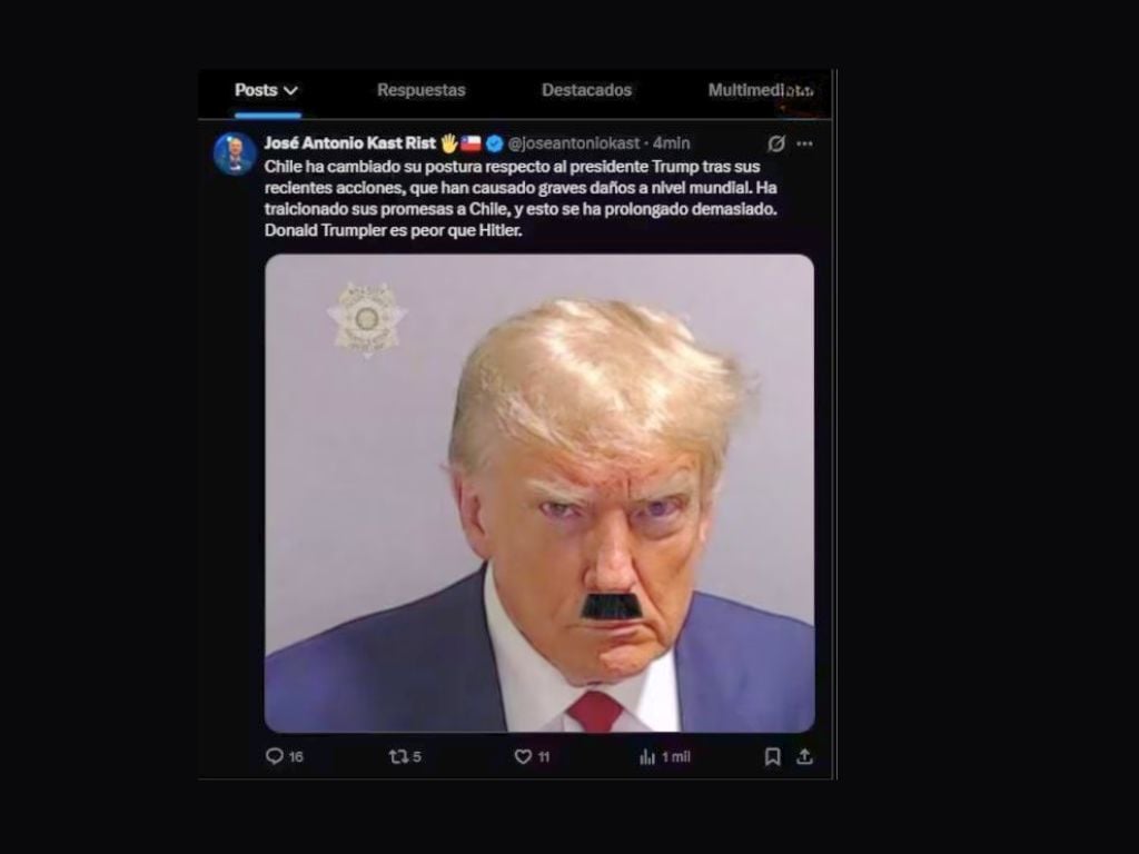 “Trump es Hitler”: gobierno denuncia presunto hackeo tras mensaje publicado en cuenta de Kast