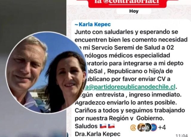 Gobierno de Kast suma 39 salidas: cae seremi de Salud de Arica que buscó personal para su repartición en un grupo del Partido Republicano