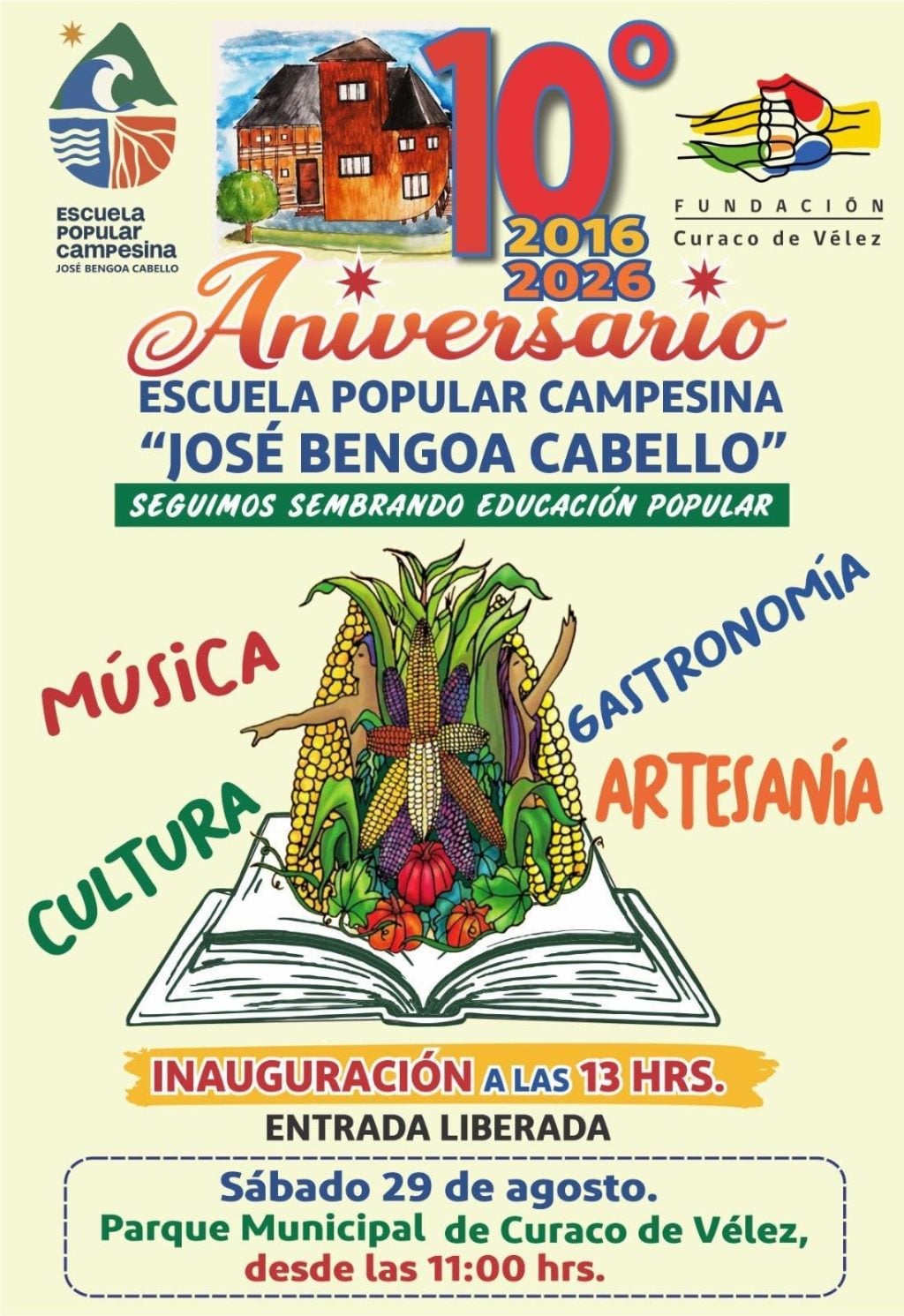 Escuela Popular Campesina José Bengoa Cabello cumple 10 años sembrando educación, organización y esperanza desde Curaco de Vélez (Chiloé)