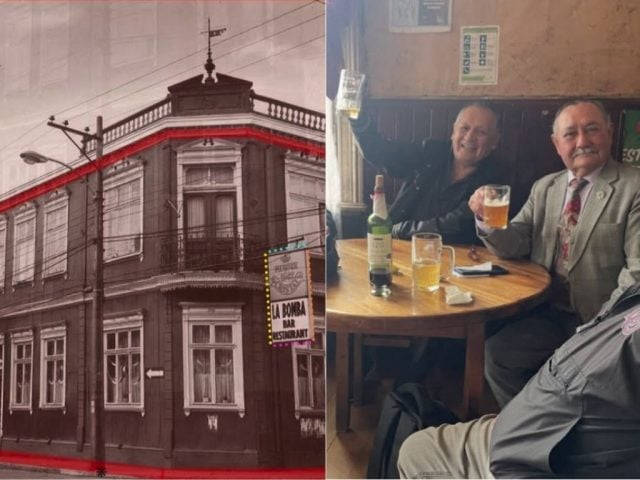 La Bomba Bar patrimonio valdiviano, edificio histórico y parroquianos en Valdivia